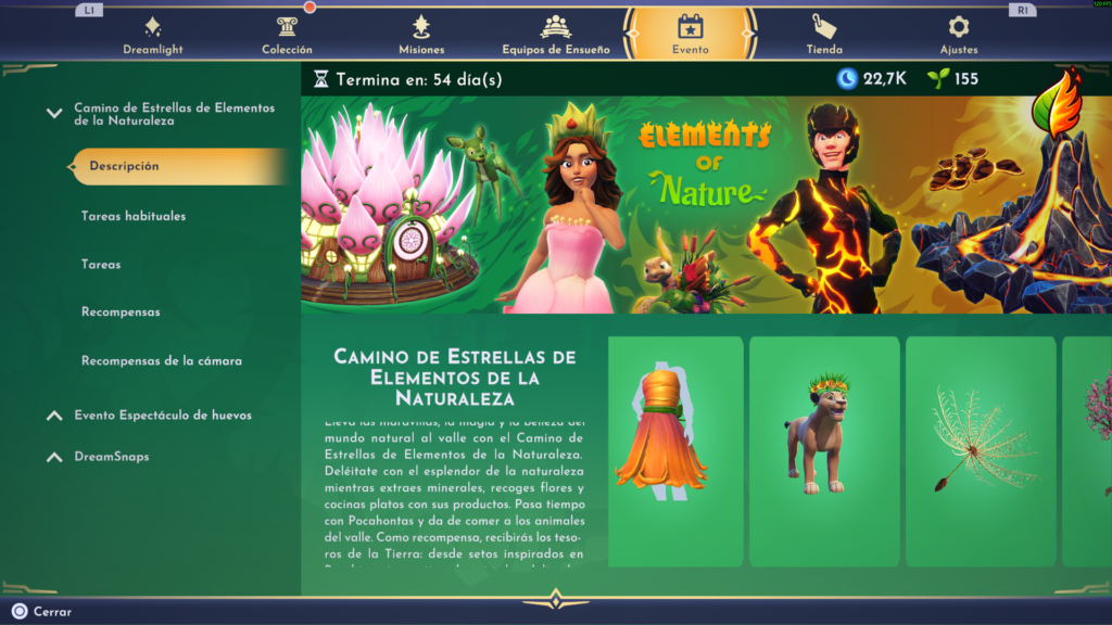 Elements of Nature nuevo Star Patch de Disney Dreamlight Valley